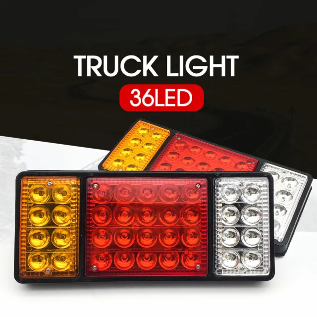 2x 12V 36 LED Ute Rear Trailer Tail Lights Caravan Truck Boat Car Indicator Lamp