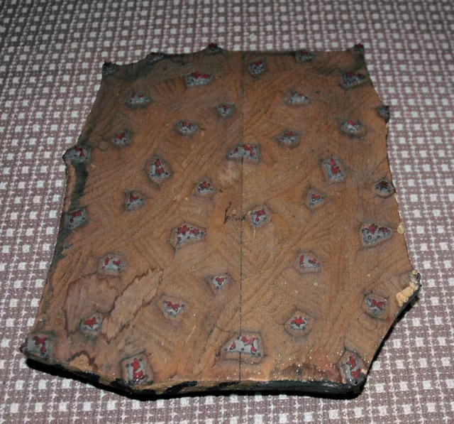 Antique Hand Carved Wood Metal Textile Print Block Stamp Press circa 1850's