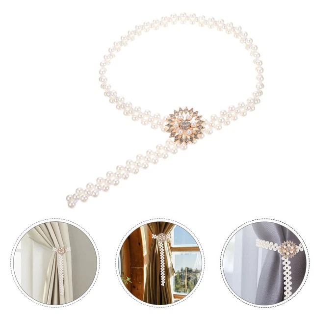 Snowflake Curtain Strap Magnetic Tiebacks Tassel Shower Floral Drapes