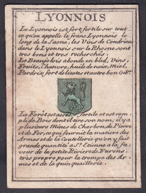 1780 Lyon Frankreich France playing card carte a jouer cards cartes Spielkarte