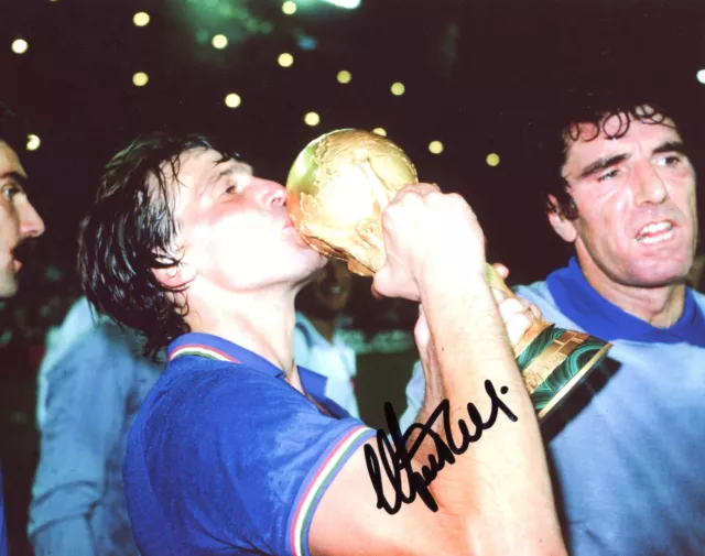 Marco Tardelli Signed 10x8 Photo -  Italy Football Legend  AFTAL#217 OnlineCOA