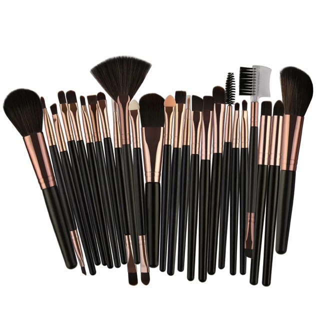 25pcs maquillage brosses sourcils brosses blush poudre brosse