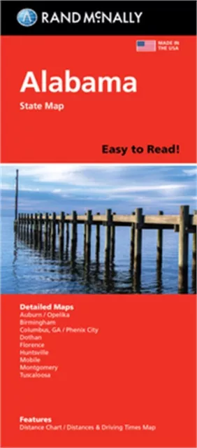 Rand McNally Easy to Read Folded Map: Alabama State Map (Sheet Map, Folded)