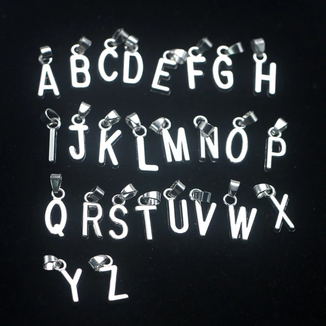 20 pcs DIY pendant charms Silber Initial Anhänger Alphabet Anhänger Diy Brief Ch 2