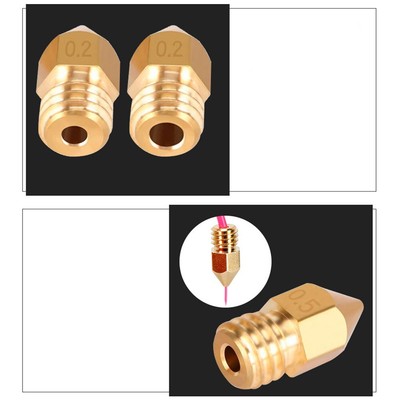 Ugello estrusore stampante 10Pcs Mk8 0.1-1.0mm per Cr-10 per Ender 3 ad Anet A8 