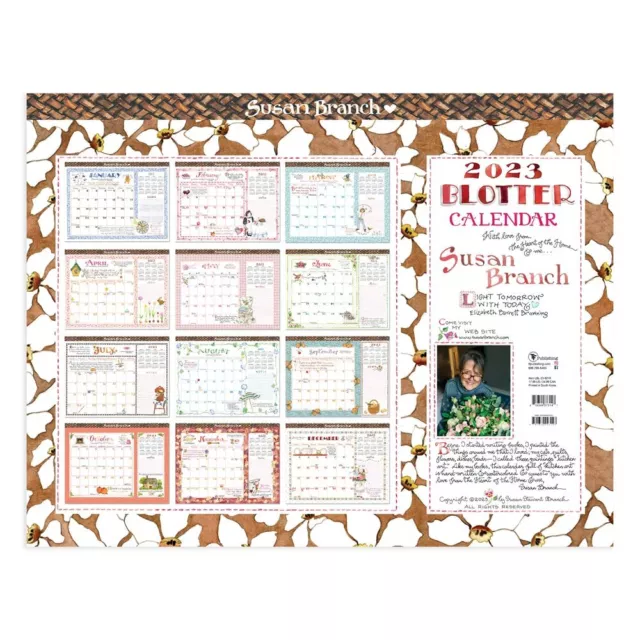 CAL 2023 SUSAN Branch Desk Pad Monthly Blotter Calendar Desk 2022 by