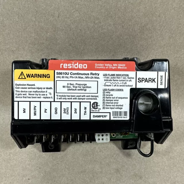 Honeywell S8610U3009  Ignition Control Module S8610U 55422.   (H47)