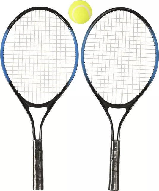 HTI Pro Kids 2 Player Tennis Set Aluminium Rackets with Tennis Ball and Bag