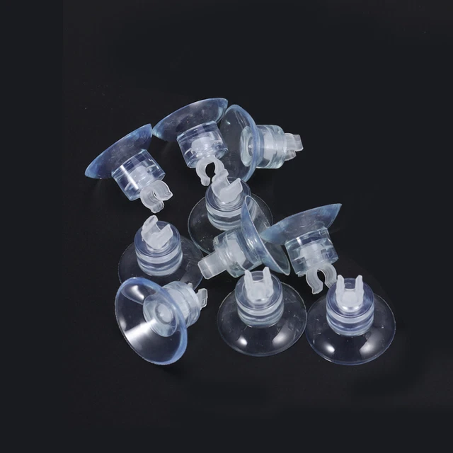 10 Pcs Airline Tubing Connectors Suction Cup Clips Fish Tank Cups Glass