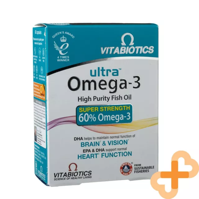 VITABIOTICS Ultra OMEGA-3 60 Capsules Cerveau Vision Cœur Fonction Supplément