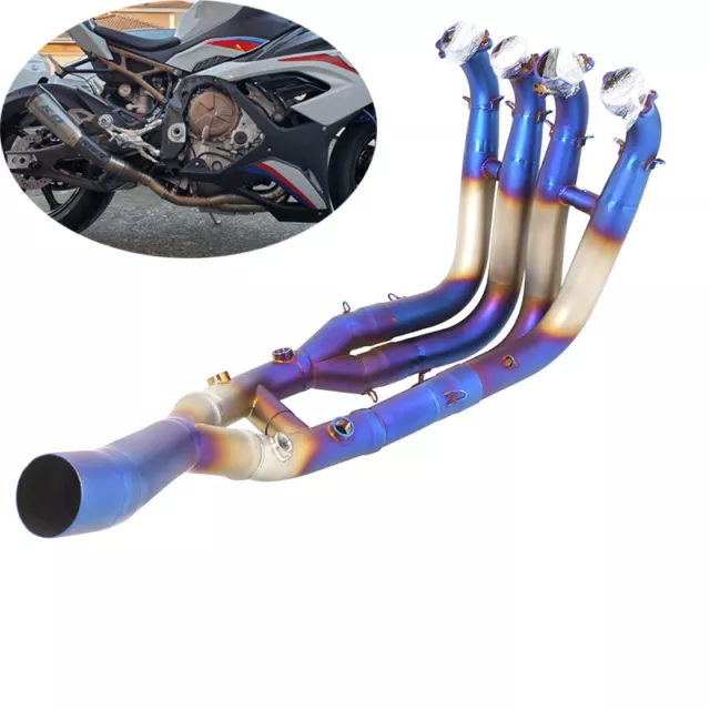 FOR BMW S1000RR 20192024 S1000R 20212024 Header Exhaust Pipe Blue