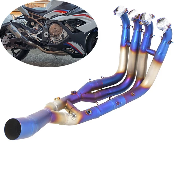 FOR BMW S1000RR 20192024 S1000R 20212024 Header Exhaust Pipe Blue