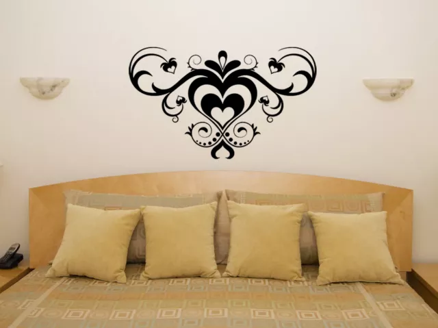 Fancy Heart Design Bedroom Living Room Dining Decal Wall Art Sticker Picture