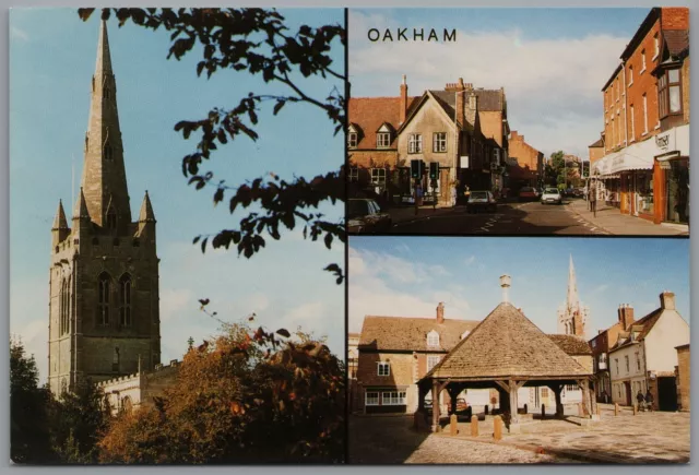 Multiview of Oakham Rutland England Postcard Unposted
