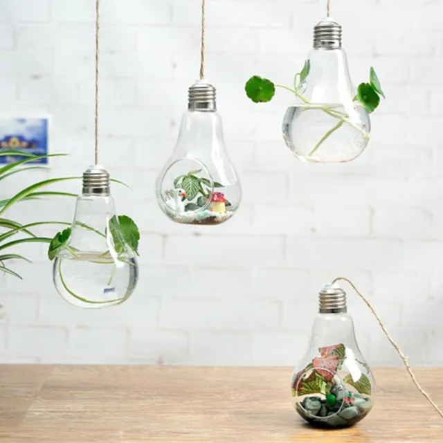 Hanging Flower Pot Glass Bulb Terrarium Container Round Hydroponics