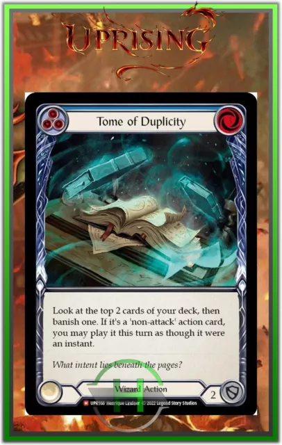 Tome of Duplicity Blue - FAB:Uprising - UPR168 - Carte Officielle Anglaise