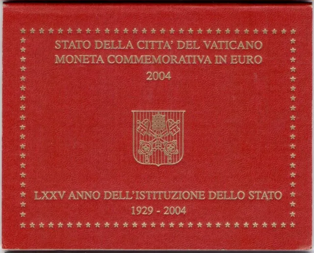 2004 Ciudad del Vaticano - 75 Fundación Estado Vaticano, 2 euros en carpeta - F