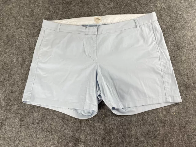 J Crew Shorts Womens Size 24 Plus Blue Chino Flat Front Khaki Big N202