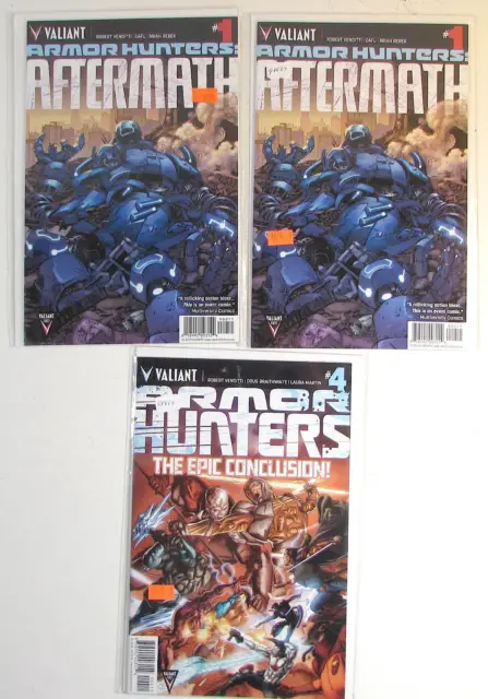 Armor Hunters Lot of 3 #4,Aftermath 1 x2 Valiant (2014) Comic Books