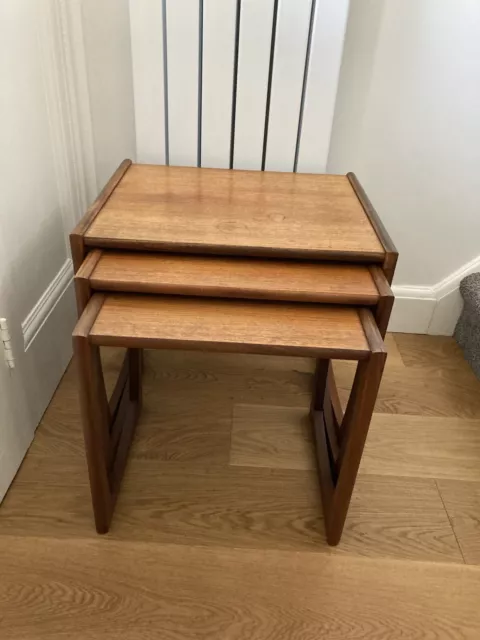 Mid Century G Plan Quadrille Teak Nest of Tables