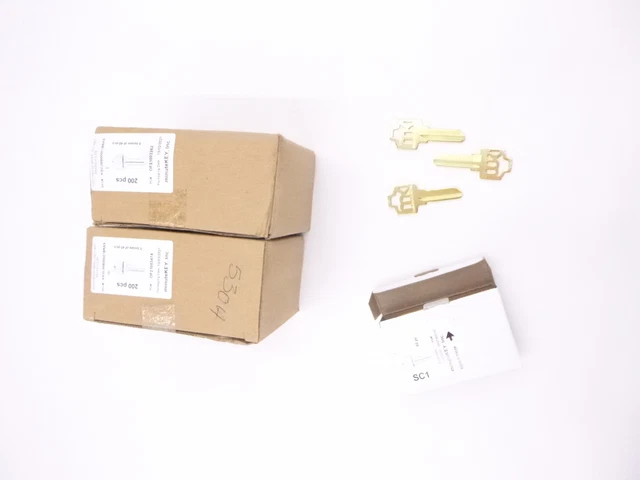 400 Pack MinuteKey Blanks KW10 Key Brass W/Hole KSCJMB00001BRAS SC1