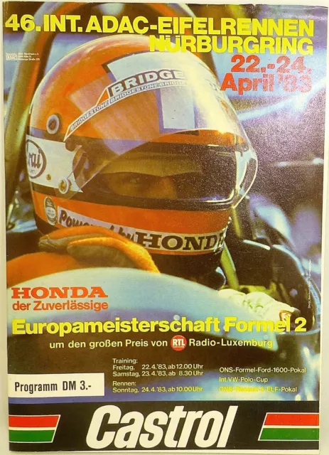 22.-24. APRIL 1983 46. Int. ADAC Eifelrennen Nürburgring PROGRAMMHEFT VIII04 å *