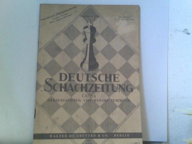 Deutsche Schachzeitung Caissa. Teschner, Rudolf ( Hrsg): 396557