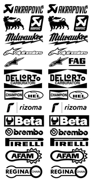 FE Sticker decal patrocinador técnico moto aprilia akrapovic adesivi...