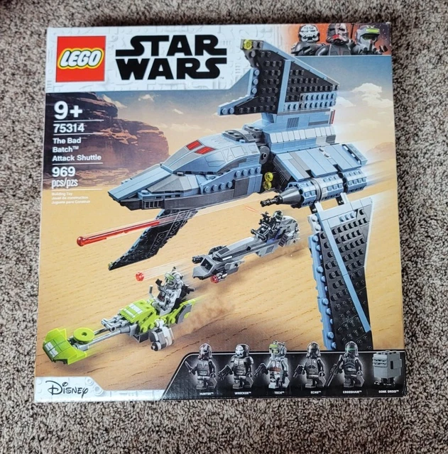 LEGO 75314 STAR Wars The Bad Batch Attack Shuttle RETIRÉ FLAMBANT NEUF ...