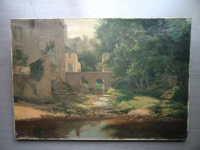 Beau Grand Tableau ancien de Walter PRELL (1857-1938)