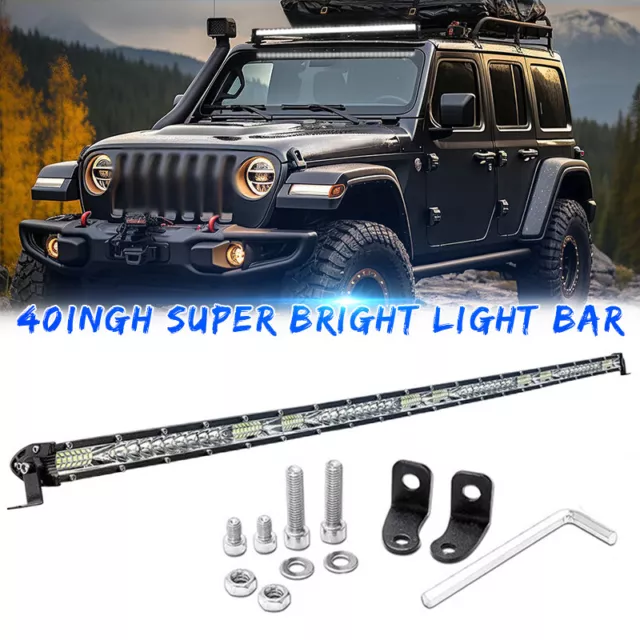 40Inch LED Work Light Bar Spot Flood Combo Offroad 4WD For Ford Truck SUV 42" US