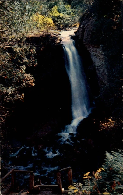 Michigan Munising Miners Falls ~ 1950s-60s vintage postcard  sku307