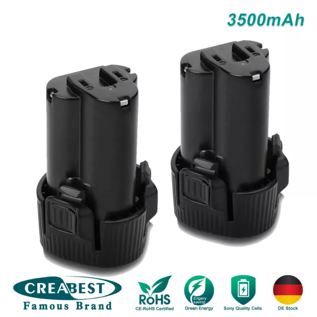 2x 3500mAh 10.8V Lithium Akku für Makita BL1013 BL1014 LCT203W DF030D DF330D