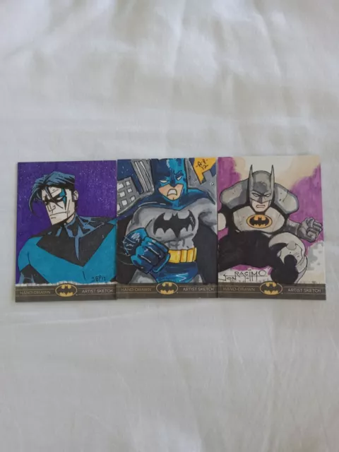 Batman The Legend Hand Drawn Artist Sketch 3 Card