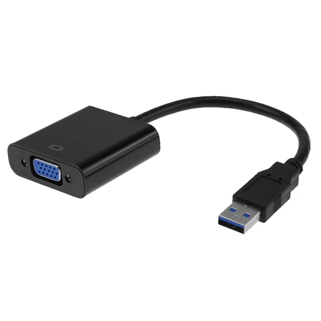 Adaptador USB a VGA 1080P Tarjeta de gráficos USB3.0 a VGA Cable convertidor para escritorio