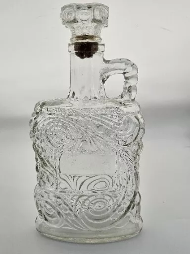Vintage Old Forester Kentucky Bourbon/Whiskey Bottle Clear Glass W/Top 11" 1953