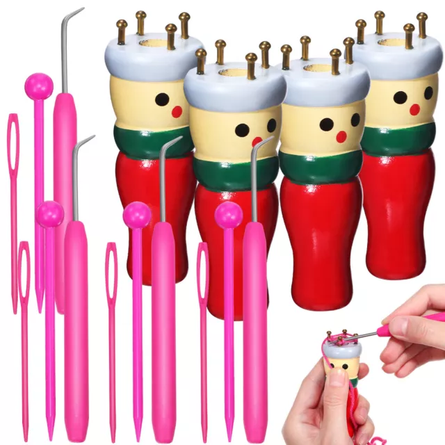 4 Pcs Knitting Dolls Wooden Knit Tools Doll Making Kit For Craft Starter Girl z