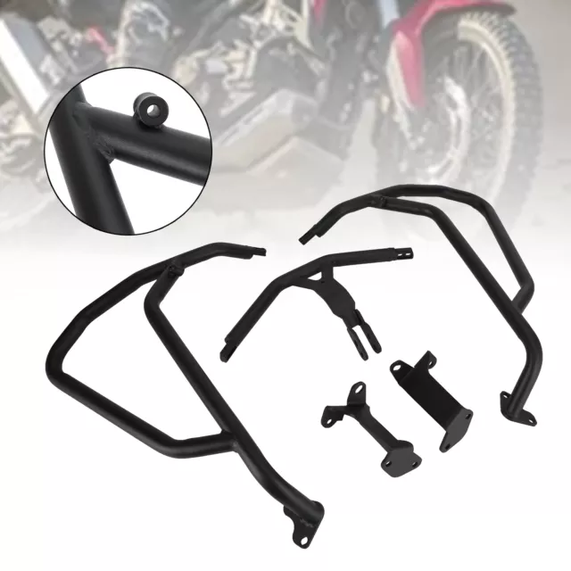 Engine Guard Crash Bar Frame Protector Bumper Black For Honda Crf 1100L 20-22 F1