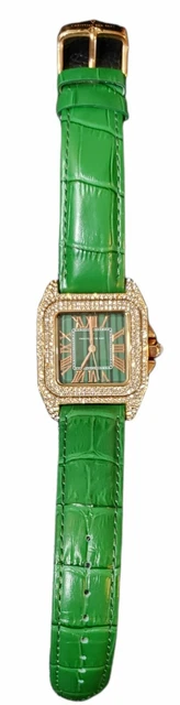 ♡Women's Christian Van Sant Radieuse Green Leather Watch♡ Cv4424 Pre-Owned Rare! ♡Women's Christian Van Sant Radieuse Green Leather Watch♡ Cv4424 Pre-Owned Rare!