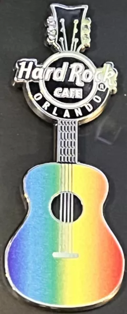 Hard Rock Café Orlando 2023 Gay Pride Arc-en-Ciel Acoustic Guitare Broche Neuf À