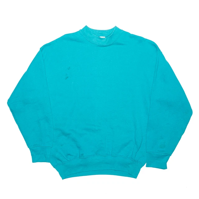 Felpa vintage FRUIT OF THE LOOM WoBlue da uomo regolare anni '90 L