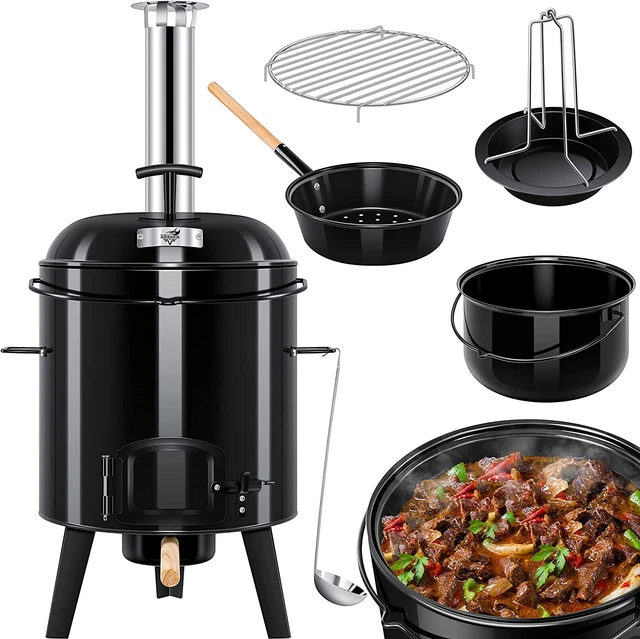 KESSER® Gulaschkessel Gulaschkanone | Eintopfofen Mit Grillfunktion Ofen Grill K