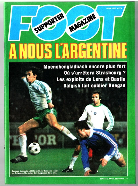 Foot Supporter Magazine 1977 – Spécial Saint-Étienne, Platini, Poster Curkovic
