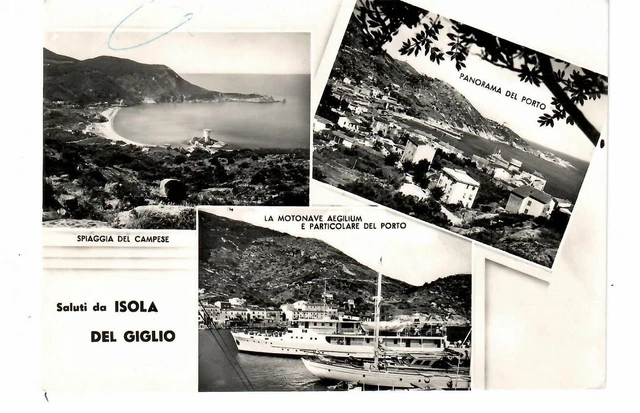 ISOLA DEL GIGLIO -  Grosseto - 3 vedutine - Viaggiata '61