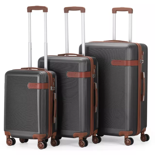 Travel Luggage 3-piece Luggage Hard Shell Swivel with TSA Lock Business