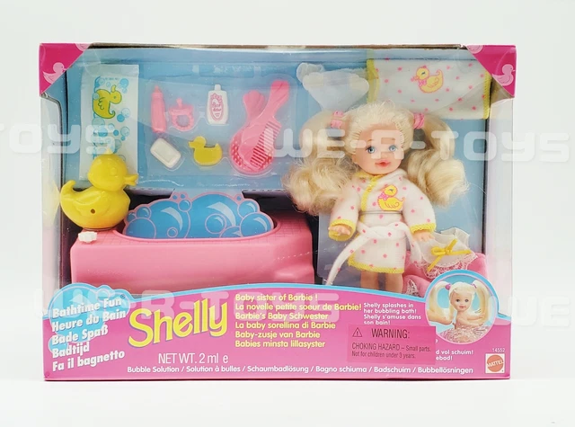 BARBIE SHELLY BABY Sister of Barbie Doll Bath Time Fun Mattel 1995