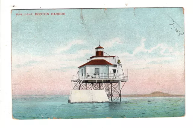 Boston Harbor, Massachusetts Bug Light Lighthouse @ 1906