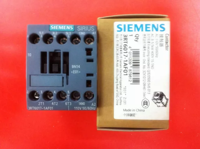 1PC New Siemens 3RT6017-1AF02 3RT60171AF02 Contactor AC110V In Box Brand