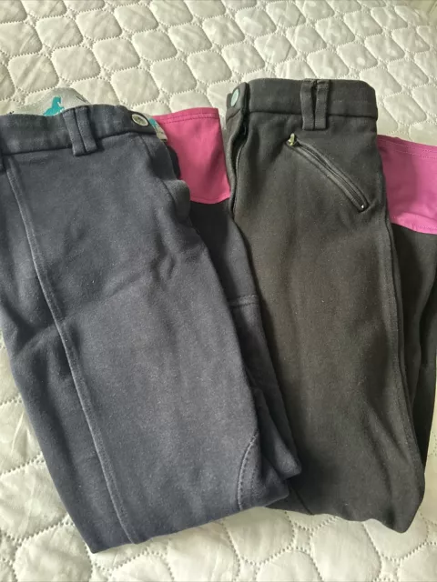 Jodhpurs | Shires Wessex Girls Black Horse Riding Jodhpurs | Age 11-12yrs