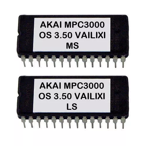 Akai MPC 3000 OS 3.50 Vailixi Eproms MPC3000 Sampler Upgrade Firmware Eprom Rom